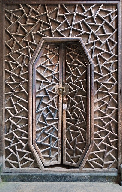 Photo:  Antique Handcrafted Door, The village of Xidi, Anhui, China